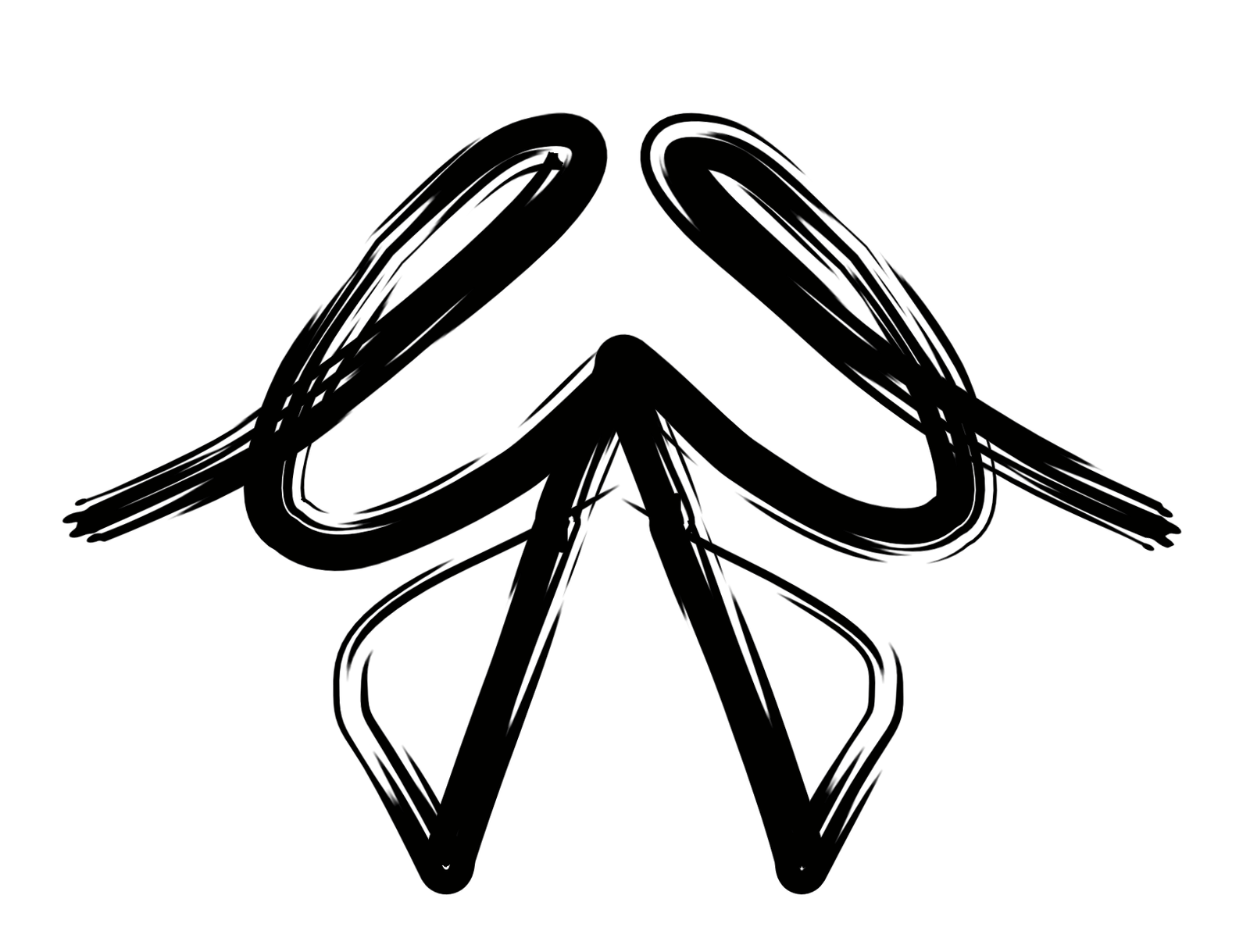 Het logo van Gilda-Art. Dit zijn 2 G's waarvan 1 in spiegelbeeld. Ze zijn met de rug van de letter tegen elkaar aangezet.